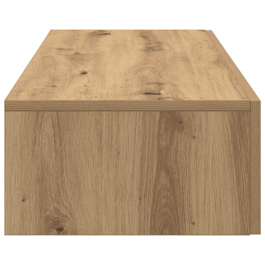Wandschap Met Lades 60X26,5X15 Cm Bewerkt Hout Artisanaal Eiken 60 x 26.5 x 15 cm artisanaal eikenkleurig