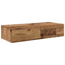 Wandschap Met Lades Bewerkt Hout Kleurig 80 x 33 x 17 cm Oud hout