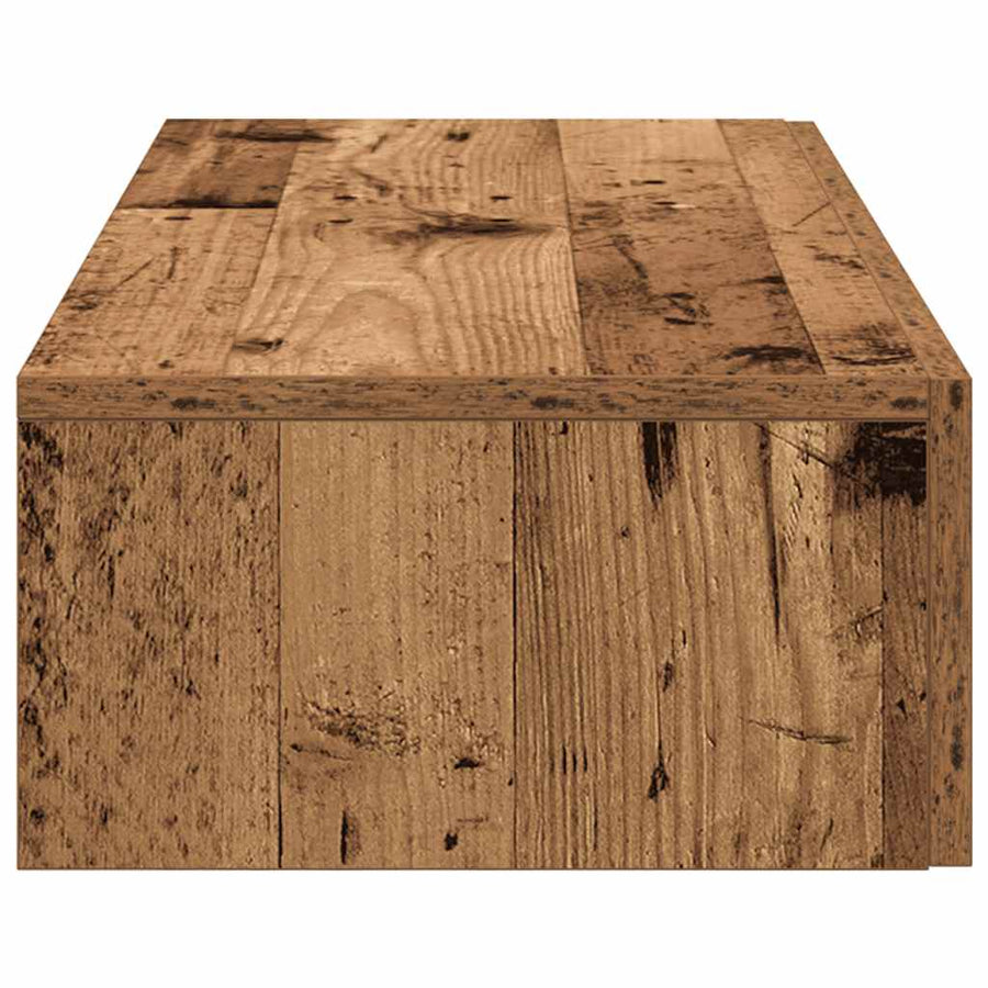 Wandschap Met Lades Bewerkt Hout Kleurig 80 x 33 x 17 cm Oud hout