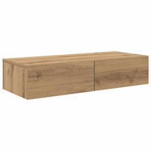 Wandschap Met Lades Bewerkt Hout Artisanaal Eiken 80 x 33 x 17 cm artisanaal eikenkleurig