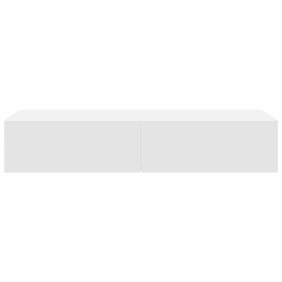 Wandschap Met Lades Bewerkt Hout 100 x 36 x 19 cm Wit