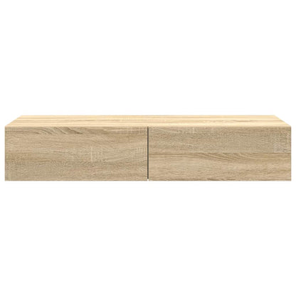 Wandschap Met Lades Bewerkt Hout Kleur 100 x 36 x 19 cm Sonoma eiken