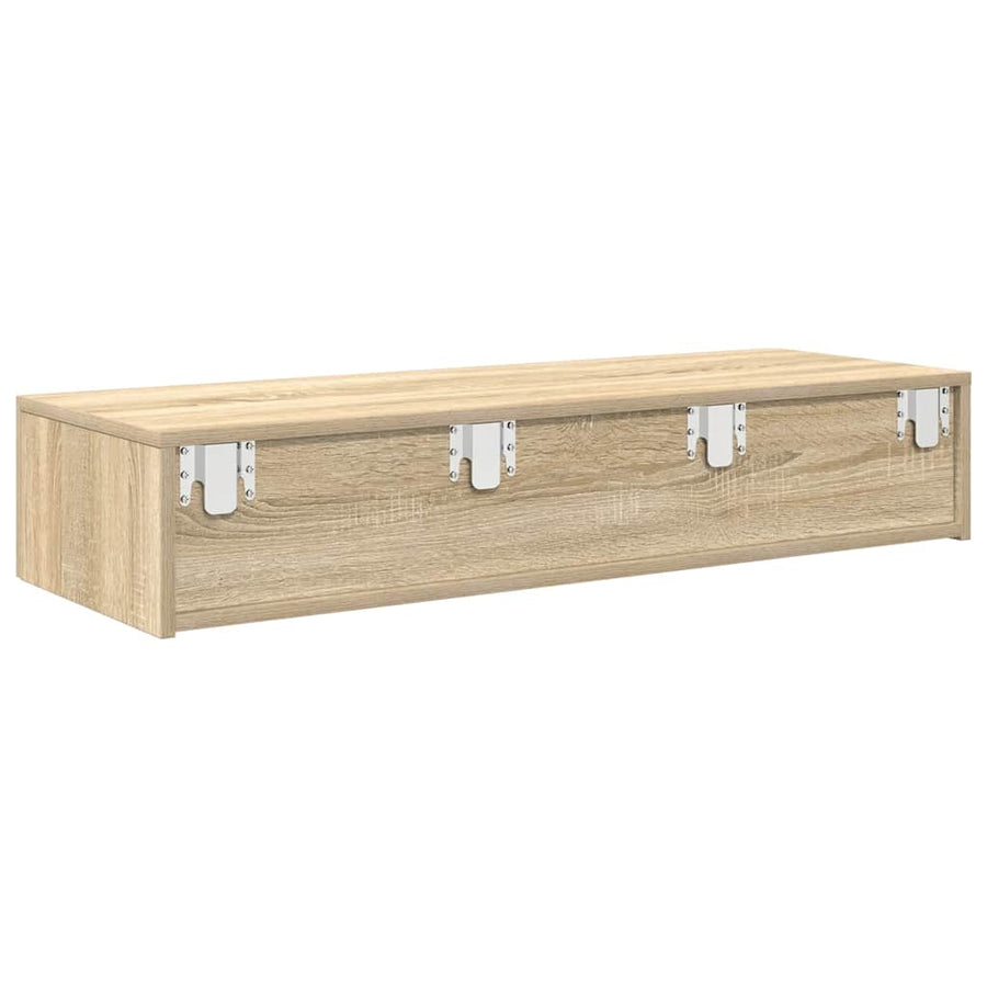 Wandschap Met Lades Bewerkt Hout Kleur 100 x 36 x 19 cm Sonoma eiken