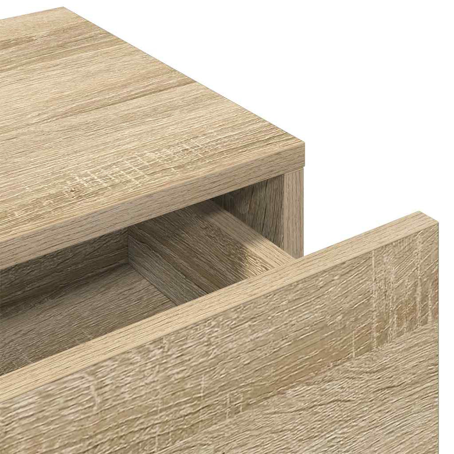 Wandschap Met Lades Bewerkt Hout Kleur 100 x 36 x 19 cm Sonoma eiken