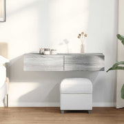 Wandschap met lades 100x36x19cm grijs sonoma eiken
