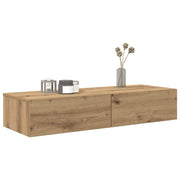 Wandschap met lades 100x36x19 cm bewerkt hout