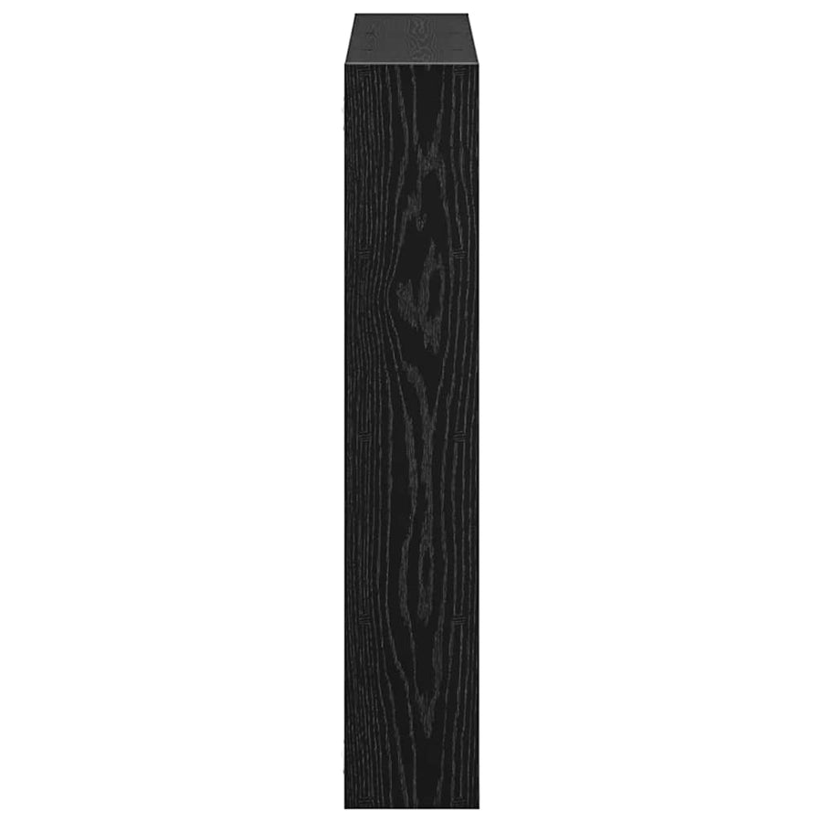 Wandschap kubus 12 vakken bewerkt hout zwart