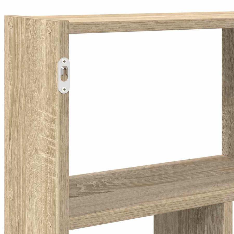 Wandschap kubus 12 vakken bewerkt hout sonoma eikenkleurig