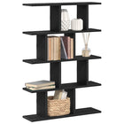 Wall shelf cube 12 compartments treated wood black