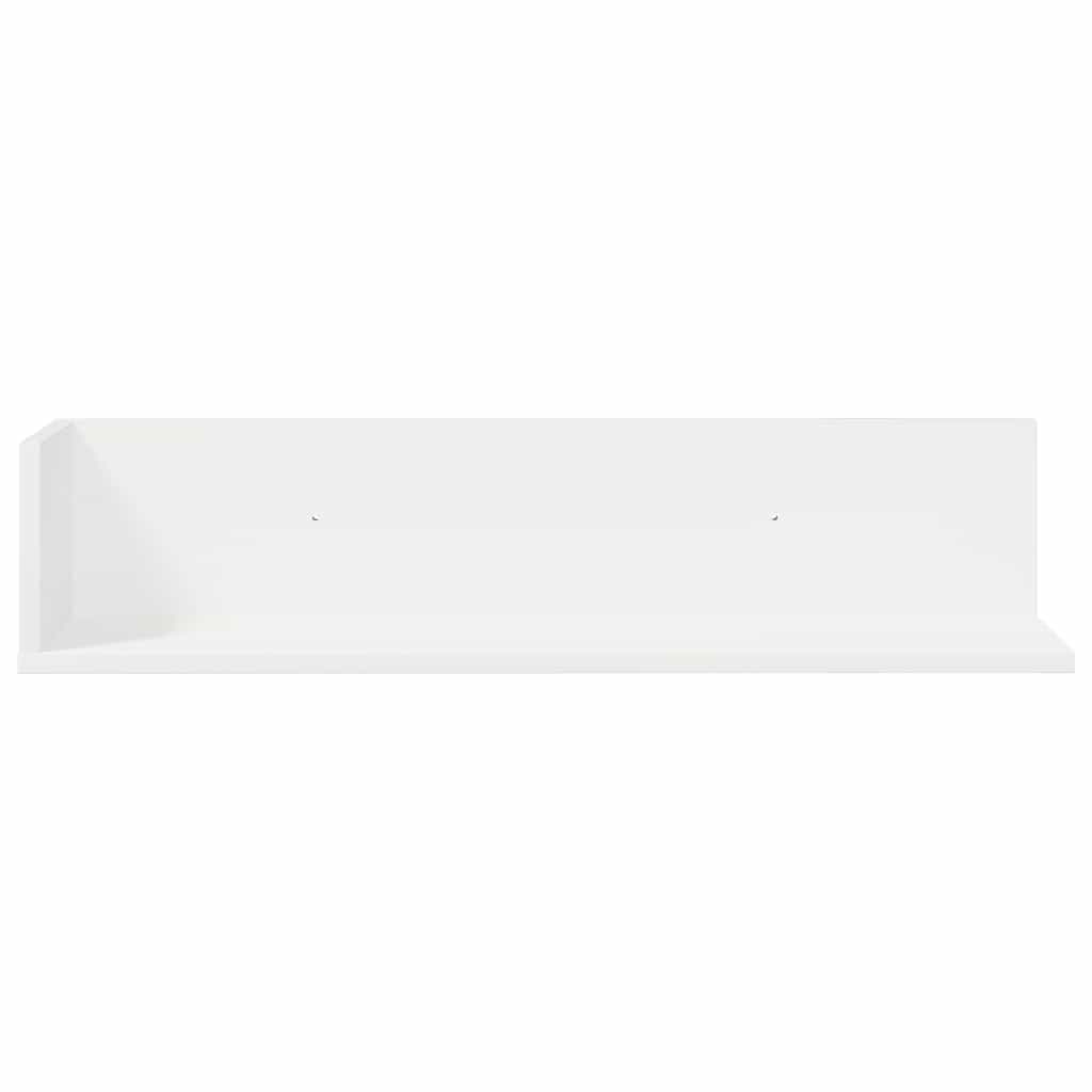 Wandschappen 2 st 75x16,5x16,5 cm bewerkt hout wit