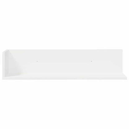 Wandschappen 2 st 75x16,5x16,5 cm bewerkt hout wit
