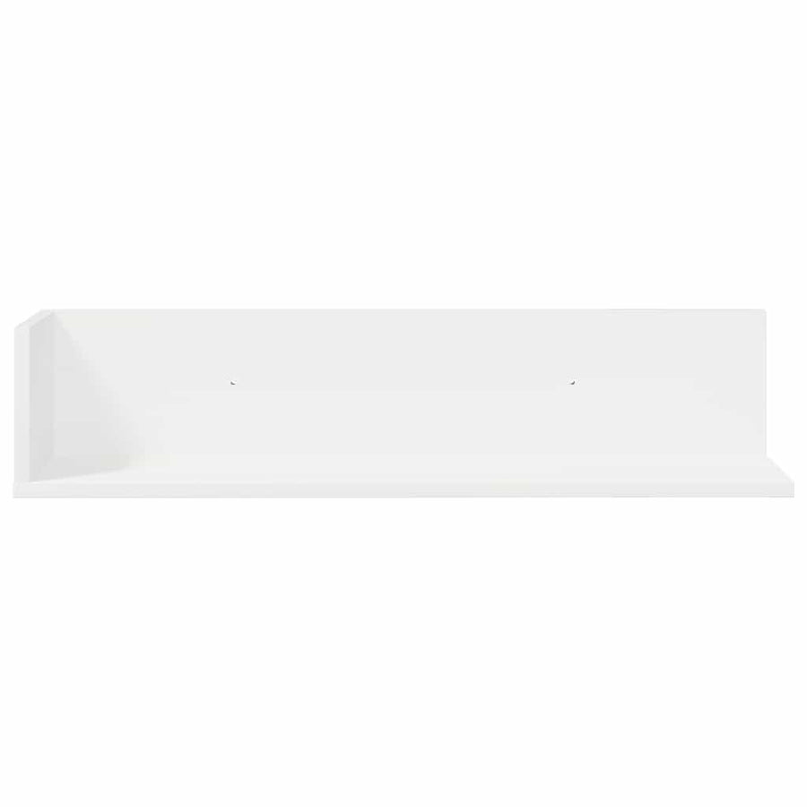 Wandschappen 2 st 75x16,5x16,5 cm bewerkt hout wit