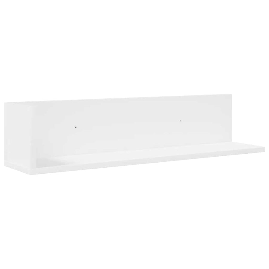 Wandschappen 2 st 75x16,5x16,5 cm bewerkt hout wit