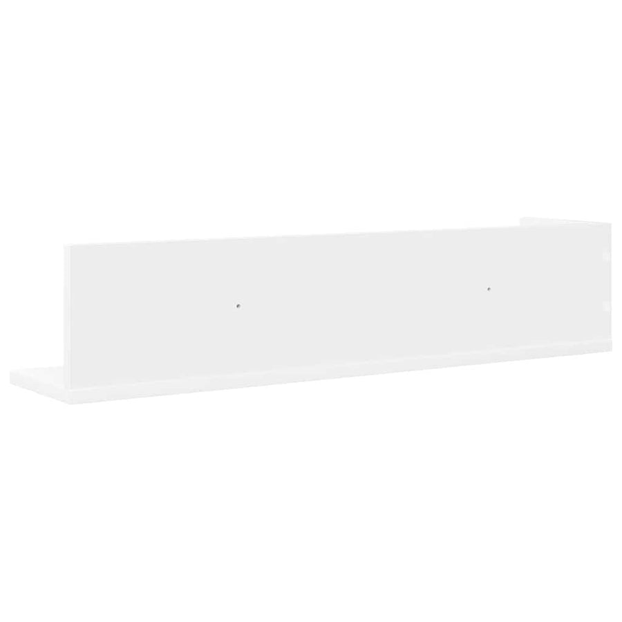 Wandschappen 2 st 75x16,5x16,5 cm bewerkt hout wit