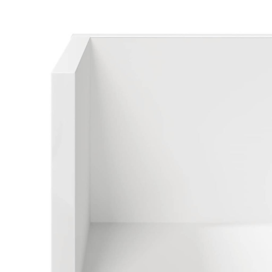 Wandschappen 2 st 75x16,5x16,5 cm bewerkt hout wit