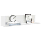 Wall shelves 2 pcs 75x16.5x16.5 cm carved wood white