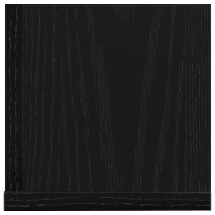 Wandschappen 2 st 75x16,5x16,5 cm bewerkt hout zwart