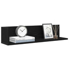 Wall shelves 2 pcs 75x16.5x16.5 cm processed wood black