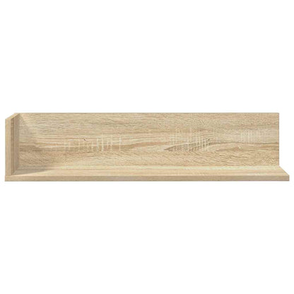 Wandschappen 2 st 75x16,5x16,5cm bewerkt hout sonoma eikenkleur