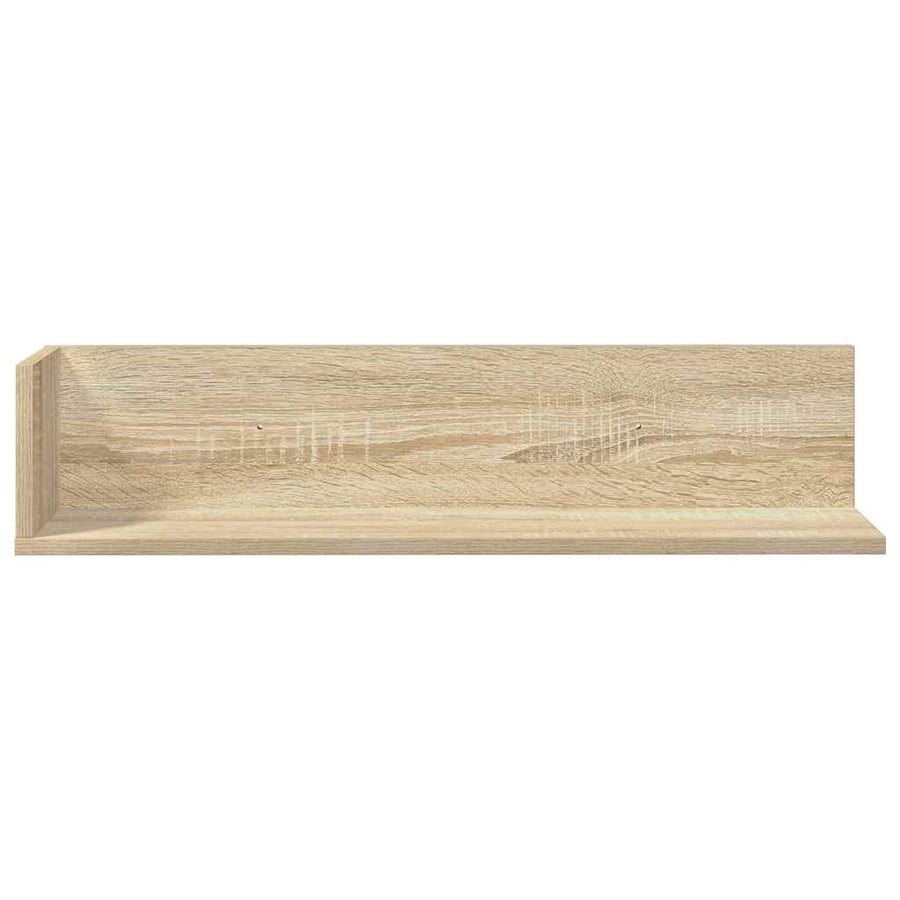 Wandschappen 2 st 75x16,5x16,5cm bewerkt hout sonoma eikenkleur