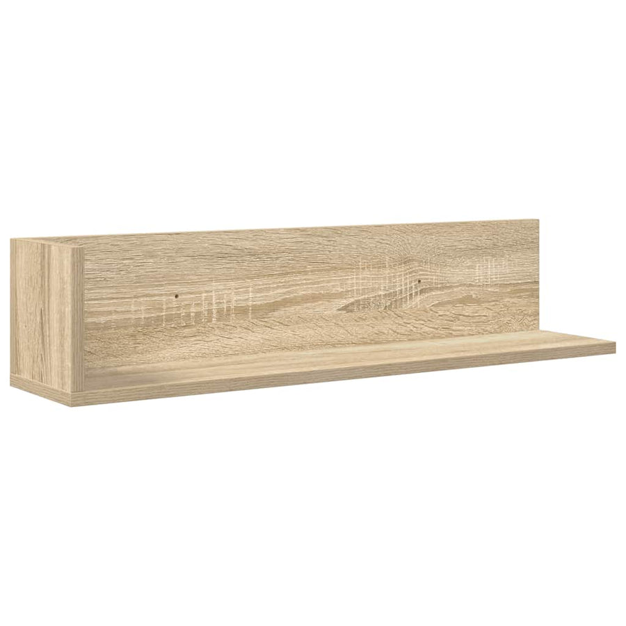 Wandschappen 2 st 75x16,5x16,5cm bewerkt hout sonoma eikenkleur