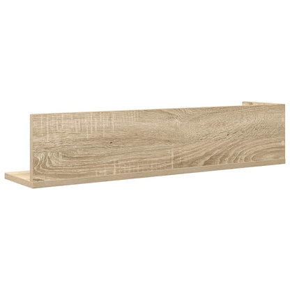 Wandschappen 2 st 75x16,5x16,5cm bewerkt hout sonoma eikenkleur