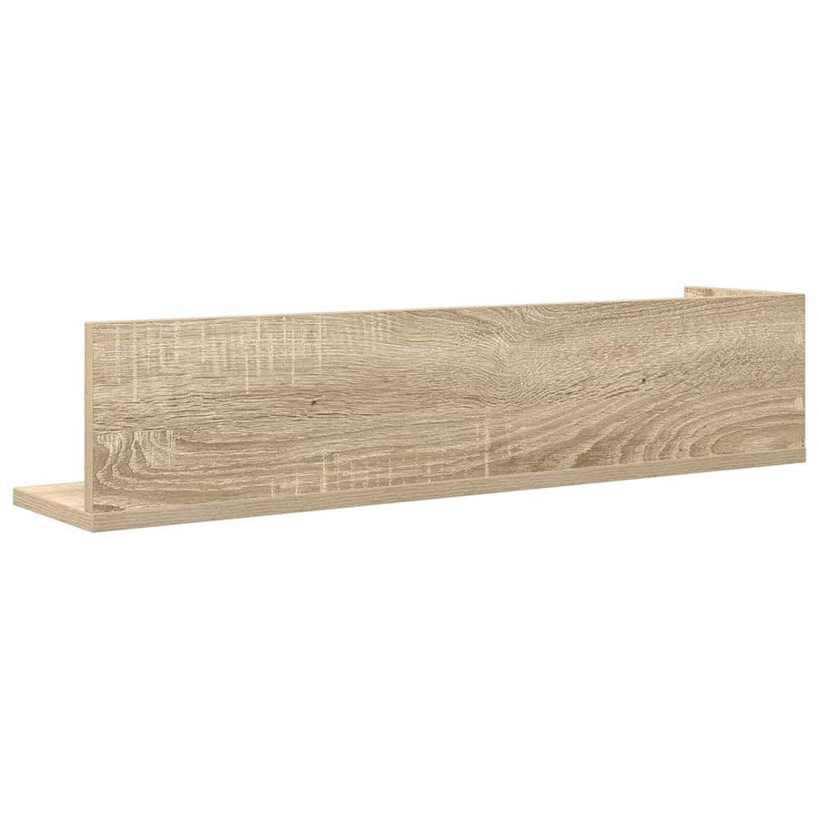 Wandschappen 2 st 75x16,5x16,5cm bewerkt hout sonoma eikenkleur