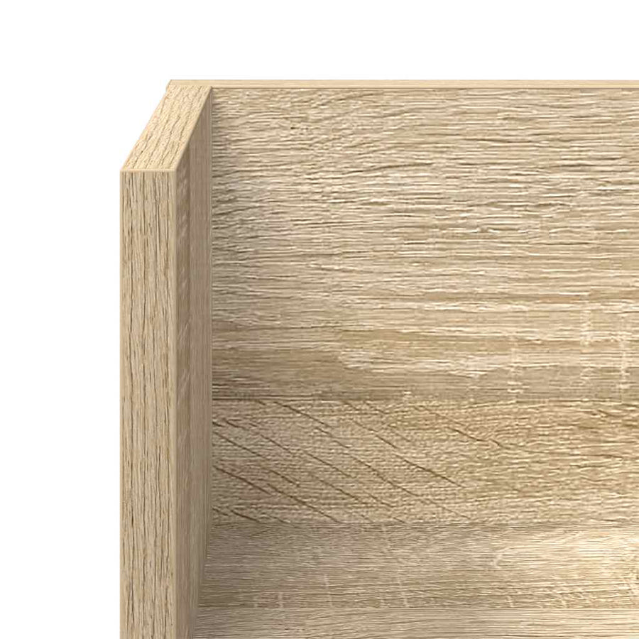 Wandschappen 2 st 75x16,5x16,5cm bewerkt hout sonoma eikenkleur