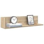 Wall shelves 2 pcs 75x16.5x16.5cm engineered wood Sonoma oak color