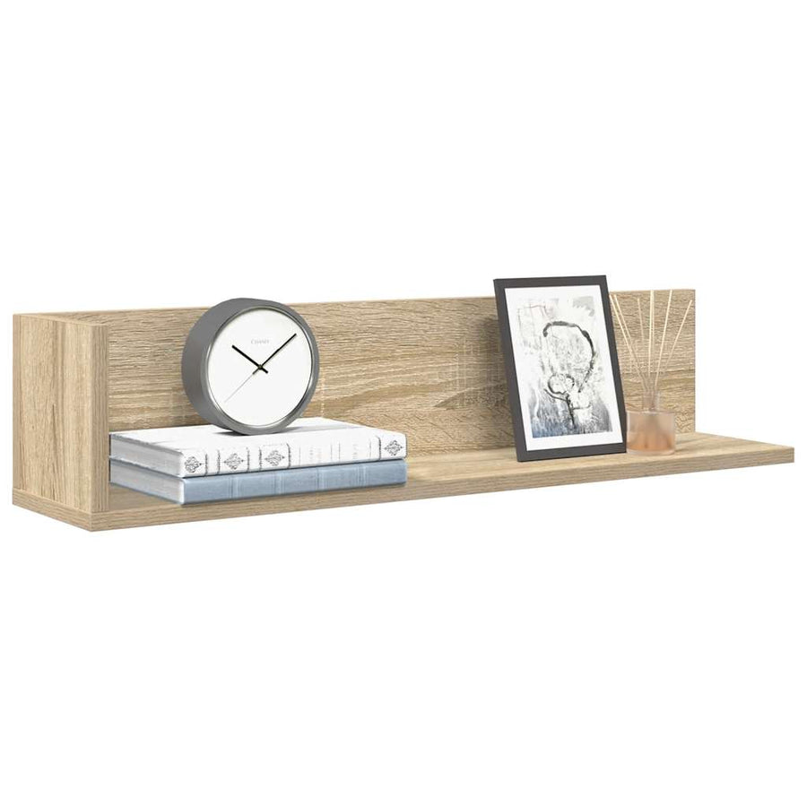 Wandschappen 2 st 75x16,5x16,5cm bewerkt hout sonoma eikenkleur