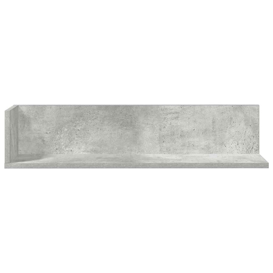Wandschappen 2 st 75x16,5x16,5 cm bewerkt hout betongrijs