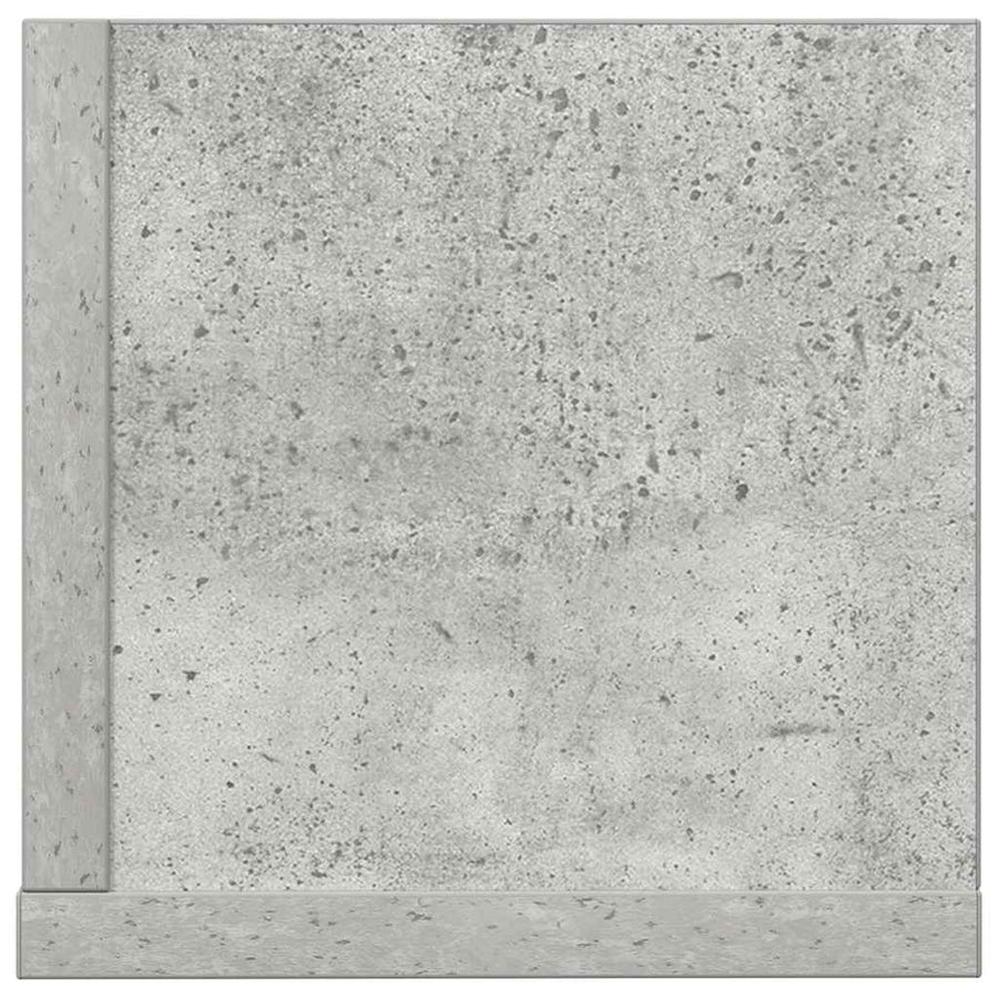 Wandschappen 2 st 75x16,5x16,5 cm bewerkt hout betongrijs