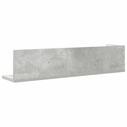 Wandschappen 2 st 75x16,5x16,5 cm bewerkt hout betongrijs