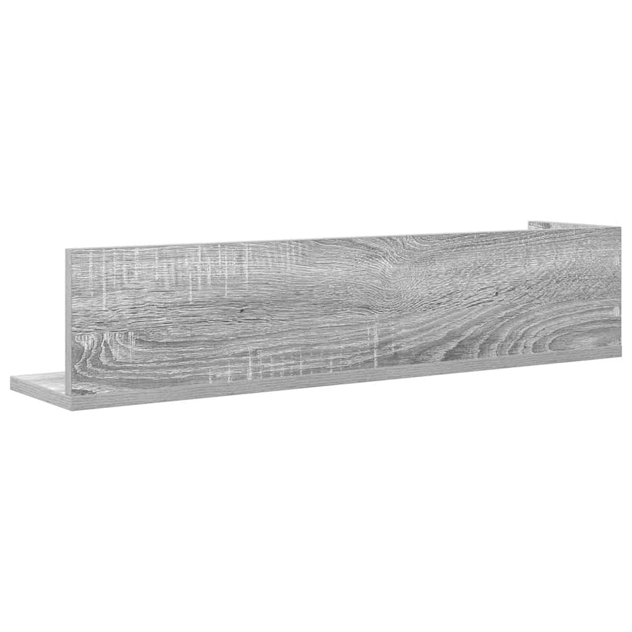 Wandschappen 2 st 75x16,5x16,5 cm bewerkt hout grijs sonoma