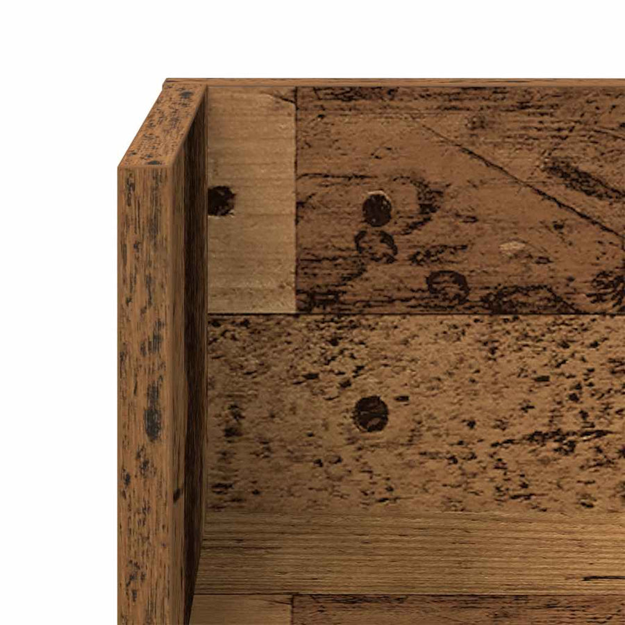 Wandschappen 2 st 75x16,5x16,5 cm bewerkt hout oud houtkleurig
