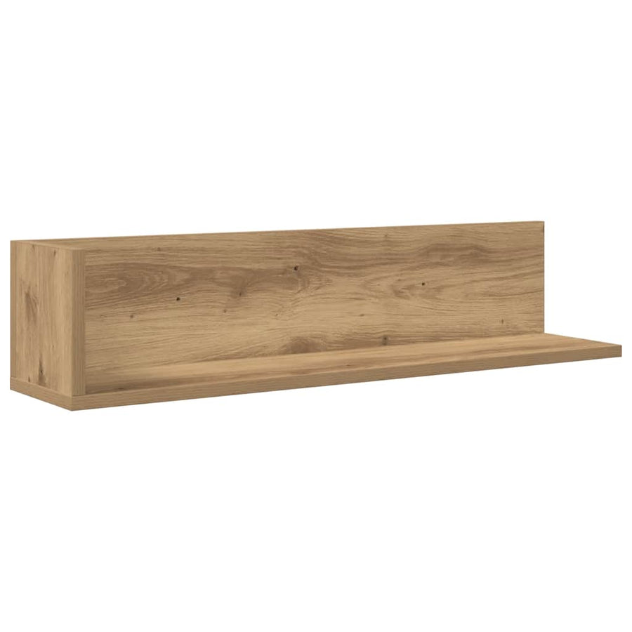 Wandschappen 2 st 75x16,5x16,5 bewerkt hout artisanaal eiken