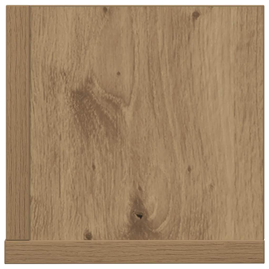 Wandschappen 2 st 75x16,5x16,5 bewerkt hout artisanaal eiken