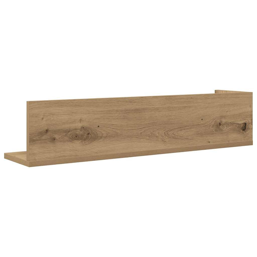 Wandschappen 2 st 75x16,5x16,5 bewerkt hout artisanaal eiken