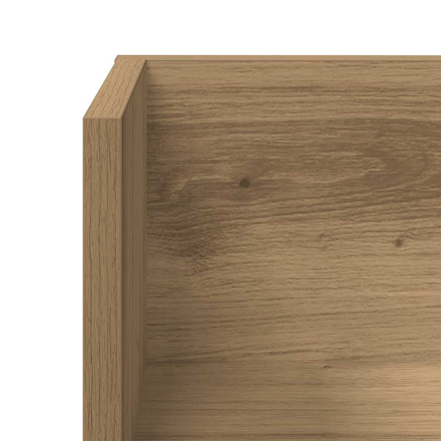 Wandschappen 2 st 75x16,5x16,5 bewerkt hout artisanaal eiken