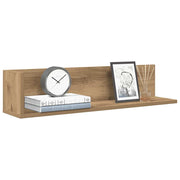 Wandschappen 2 st 75x16,5x16,5 cm bewerkt hout eiken