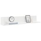 Wall shelves 2 pcs 100x16.5x16.5 cm carved wood white