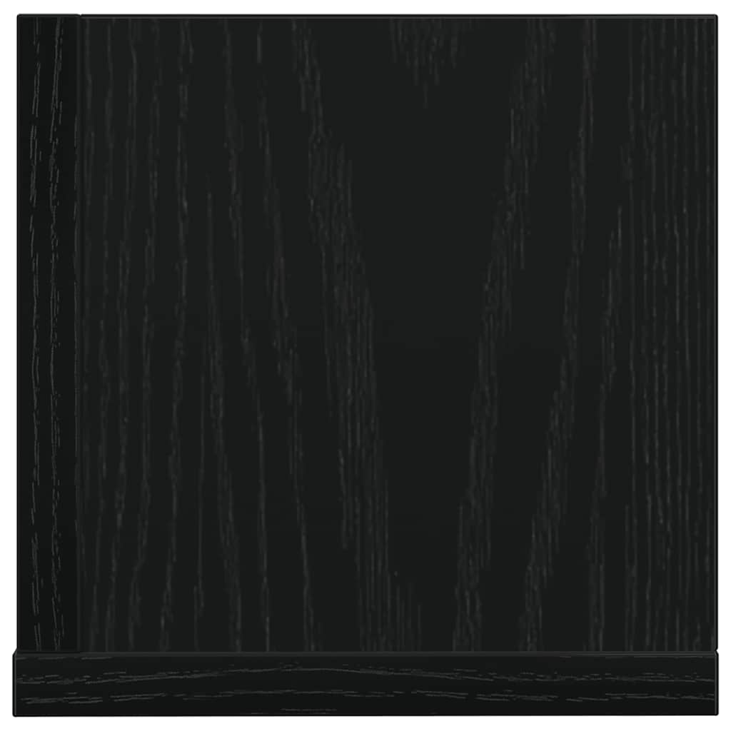Wandschappen 2 st 100x16,5x16,5 cm bewerkt hout zwart