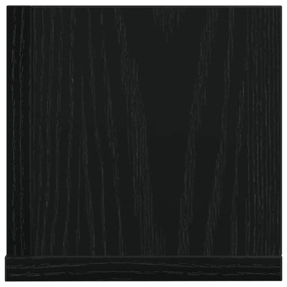 Wandschappen 2 st 100x16,5x16,5 cm bewerkt hout zwart