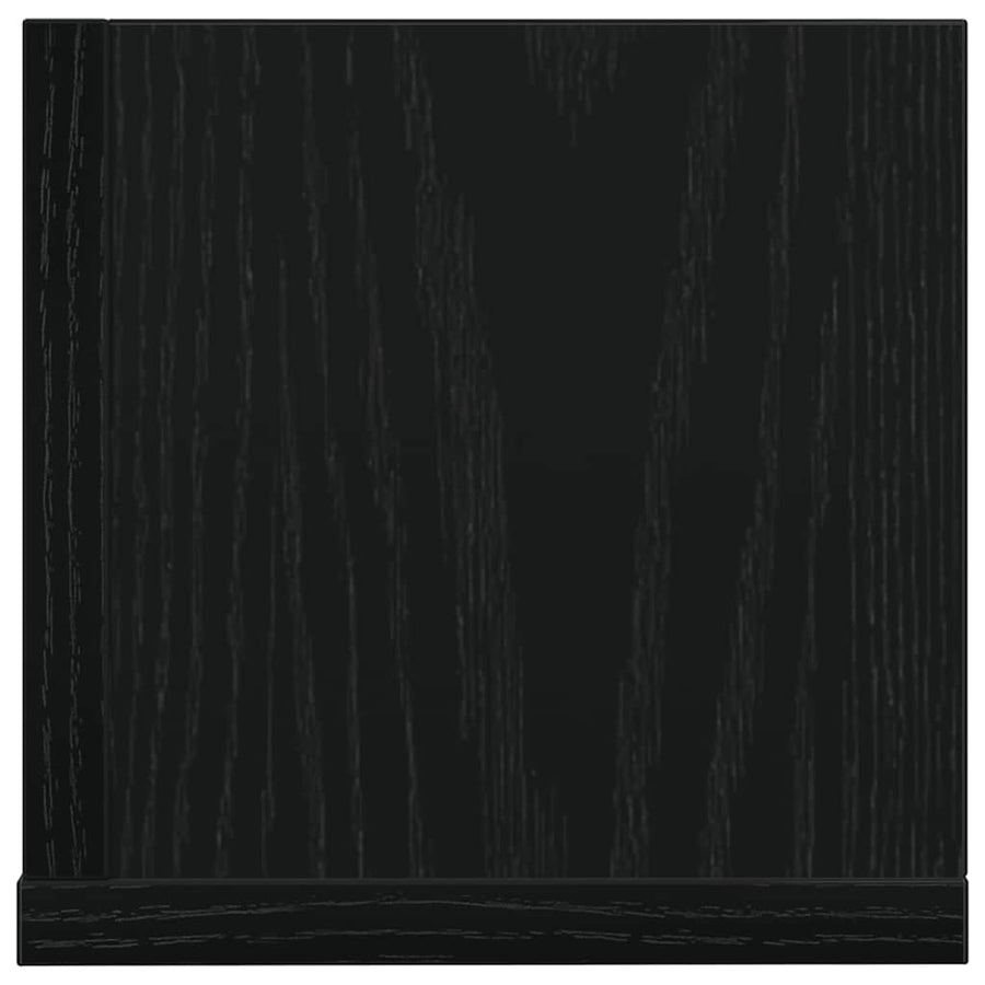 Wandschappen 2 st 100x16,5x16,5 cm bewerkt hout zwart