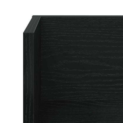 Wandschappen 2 st 100x16,5x16,5 cm bewerkt hout zwart