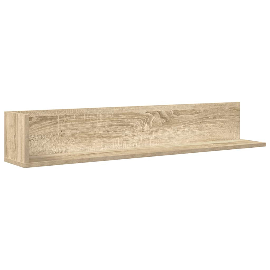 Wandschappen 2 st 100x16,5x16,5 cm bewerkt hout sonoma eiken