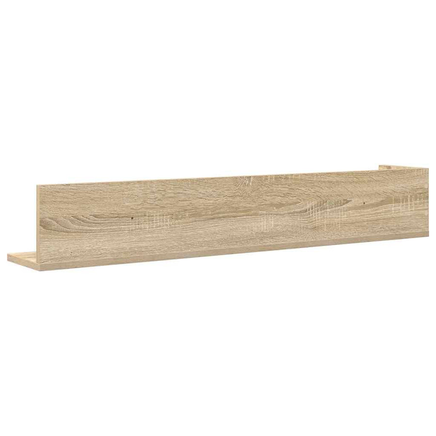 Wandschappen 2 st 100x16,5x16,5 cm bewerkt hout sonoma eiken