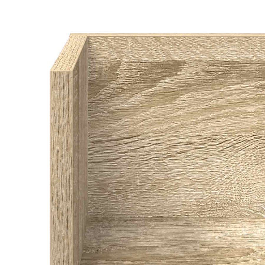 Wandschappen 2 st 100x16,5x16,5 cm bewerkt hout sonoma eiken