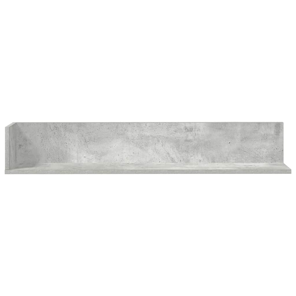 Wandschappen 2 st 100x16,5x16,5 cm spaanplaat betongrijs