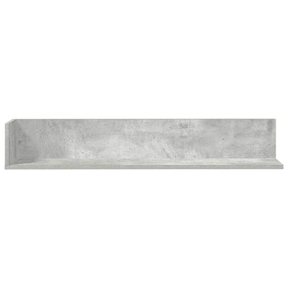 Wandschappen 2 st 100x16,5x16,5 cm spaanplaat betongrijs